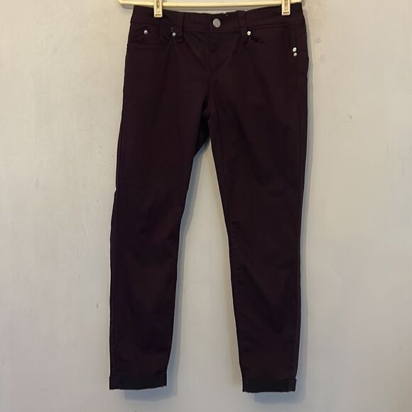YMI Wannabetta butt? burgundy black cuffed pants Size 11 - Picture 2 of 12